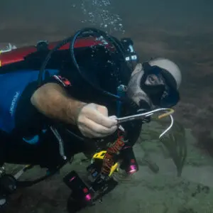 Scuba diver with grappling hook found underwater