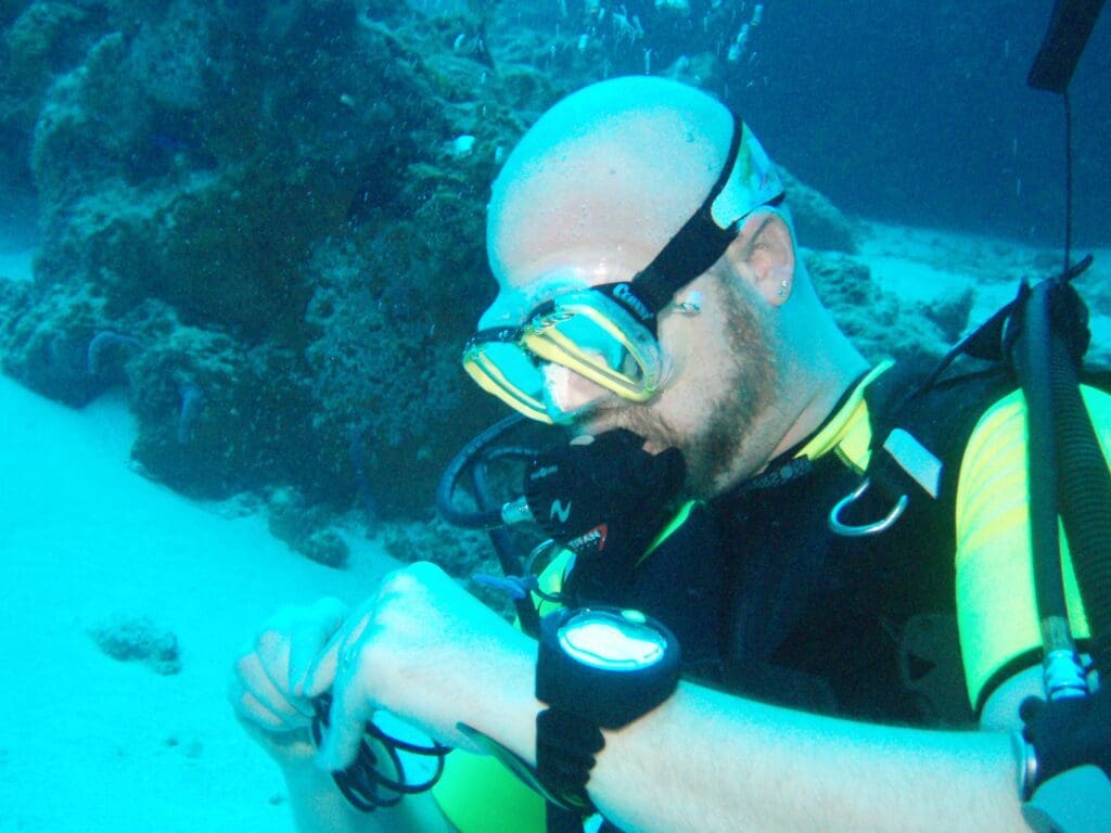 Scuba Diver performing Skills