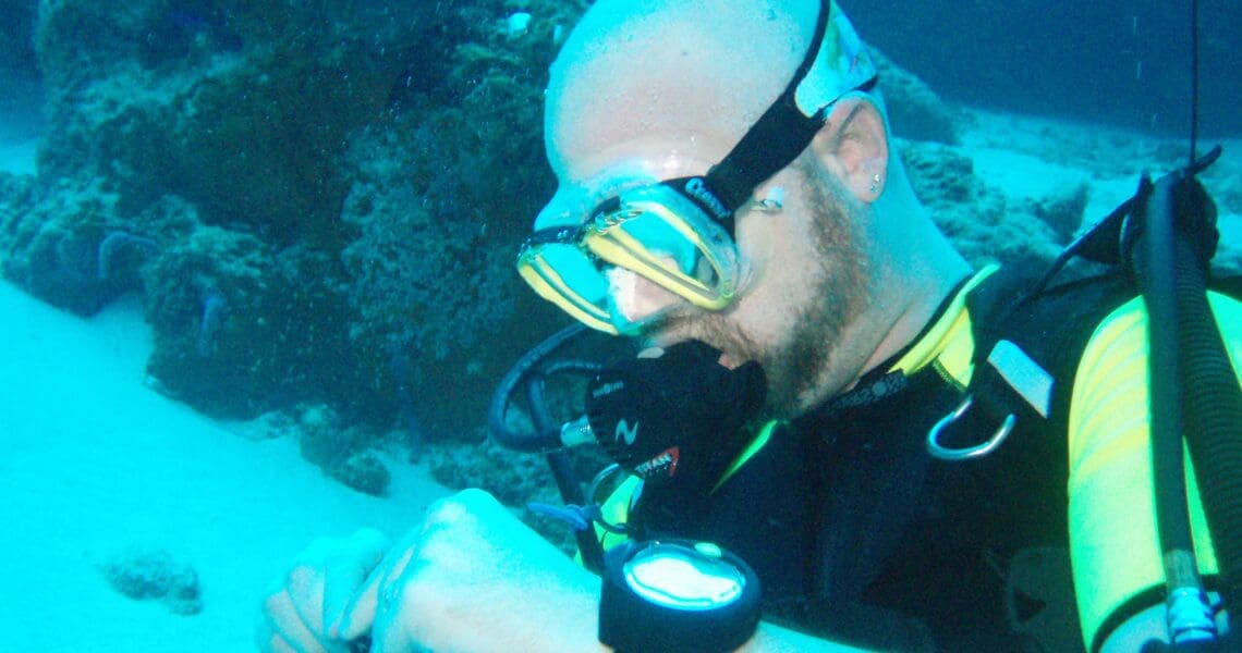 Scuba Diver performing Skills