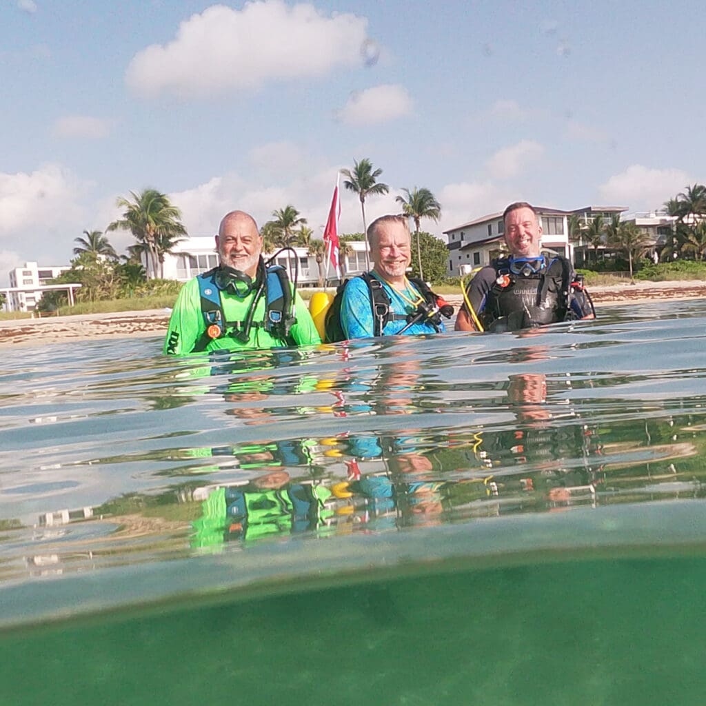 Joe, Christopher and Russell on World Ocean Day Conservation Dive