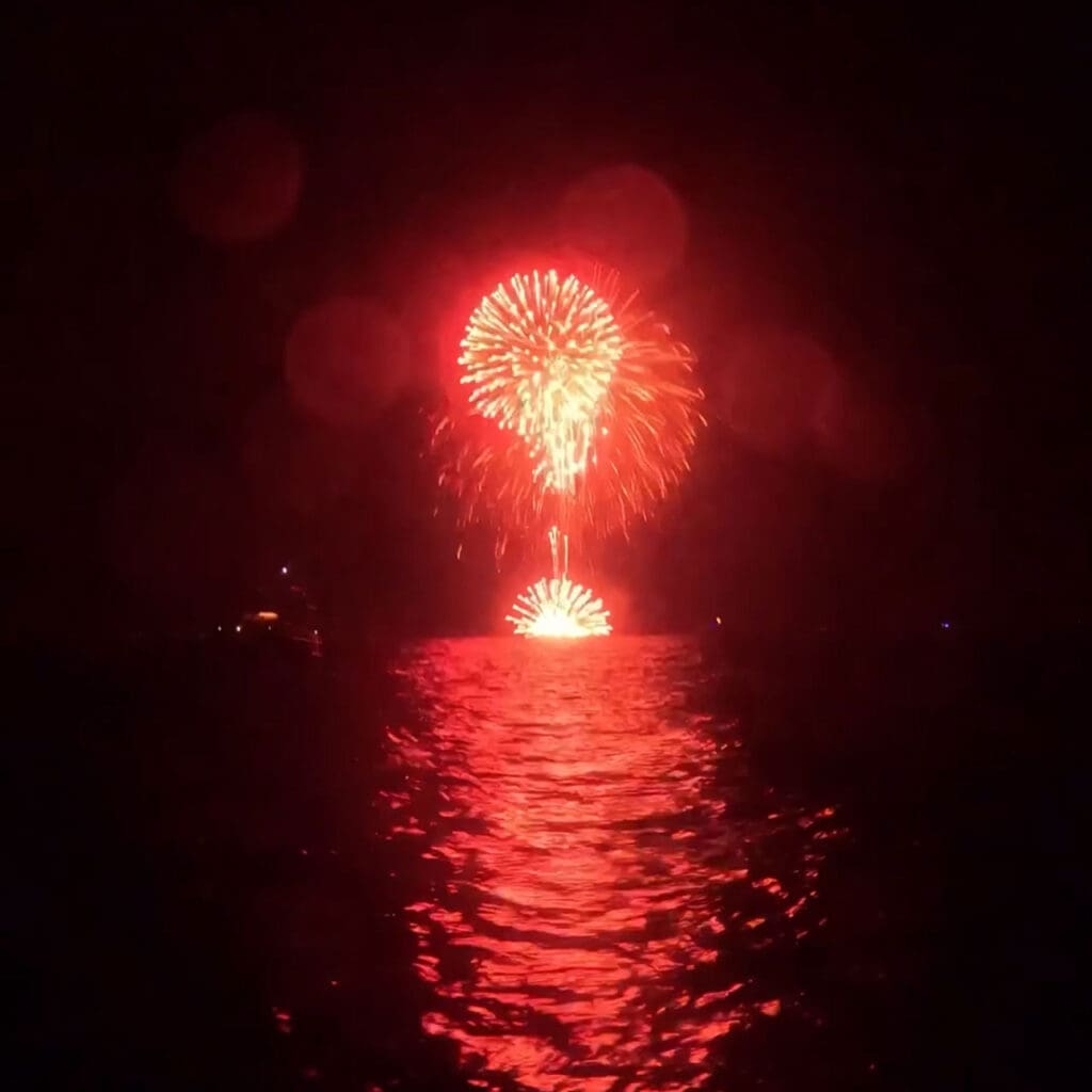 Fireworks off Pompano Beach Pier