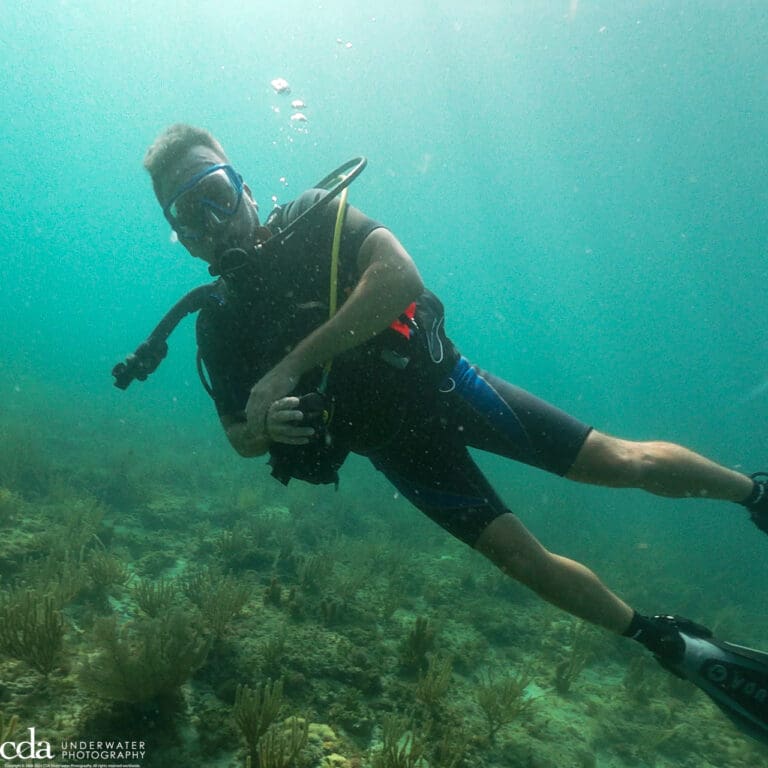 Out Scuba member drift diving