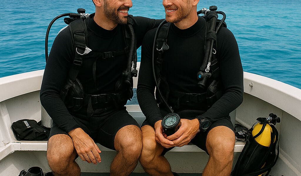 preparing to dive in remote locations